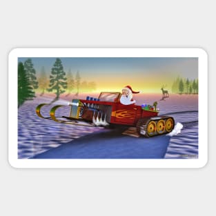 Santa's New Sleigh Sticker